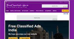 Desktop Screenshot of freeclassified-ads.in